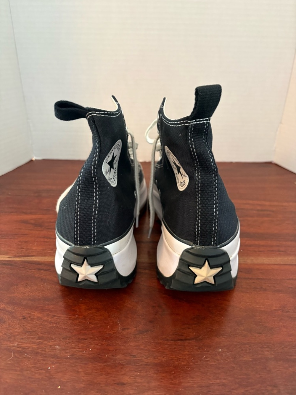 Converse Run Star Hike Platform Lace Up Black Sneakers Shoes Men’s 9 Womens 10.5 - Picture 6 of 11